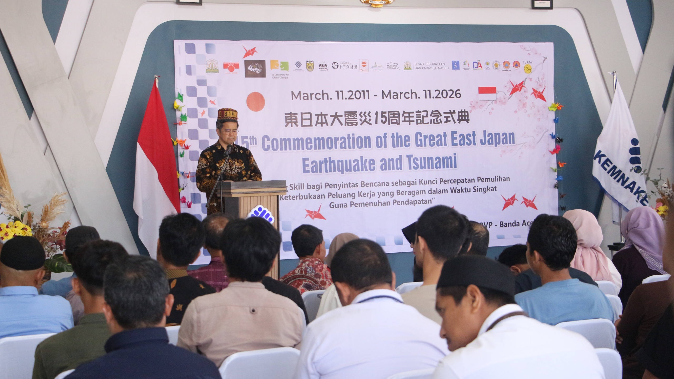 Peringatan 15 Tahun Gempa dan Tsunami Tohoku Digelar di Banda Aceh, Tekankan Pentingnya Pembinaan Skill Penyintas Bencana